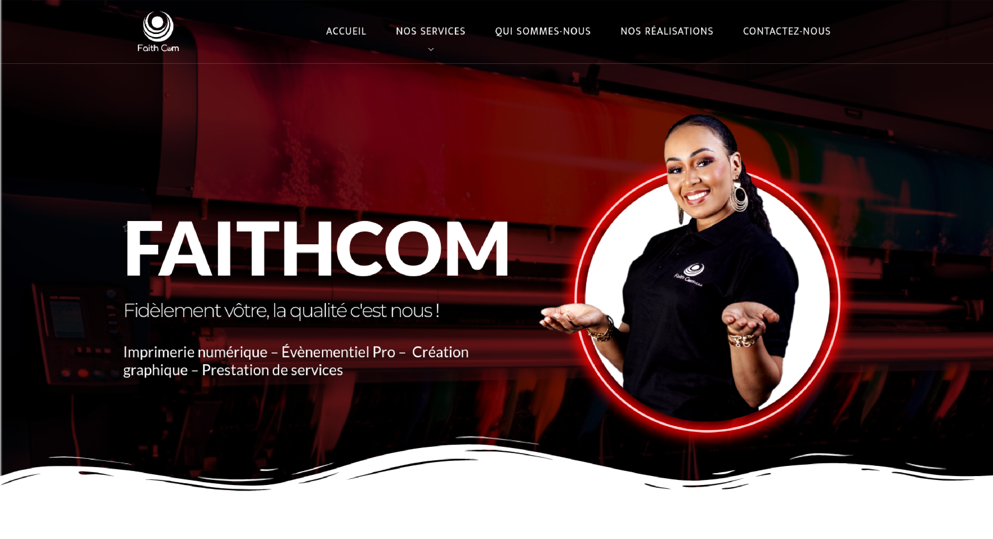 Design du site web Faithcommunication par Kemsoft